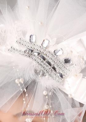 Beautiful Tulle Imitation Pearls for Outdoor Headpieces