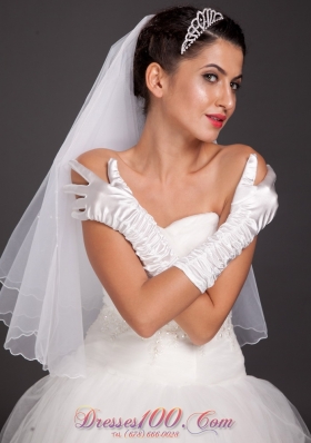 Satin Fingerless Elbow Length Fashion Bridal Gloves