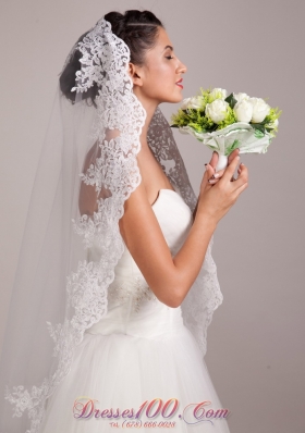 Bridal Wedding Bouquet with White Rose Round Shape