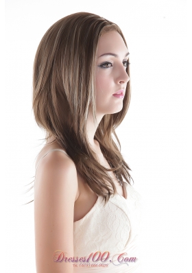 High Quality Synthetic Flaxen Medium Straight Hair Wig