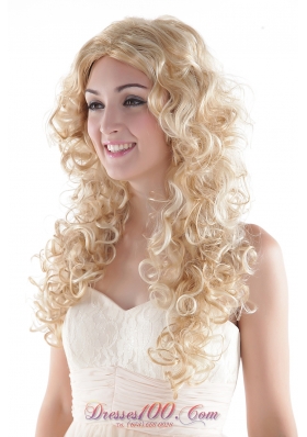 Wavy Hair Wig in Blonde Long High Quality Synthetic