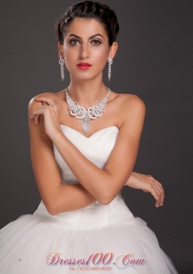 Crystal Discount Bridal Jewelry Sets Necklace and Earrings
