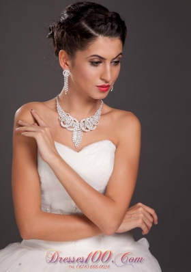 Crystal Discount Bridal Jewelry Sets Necklace and Earrings