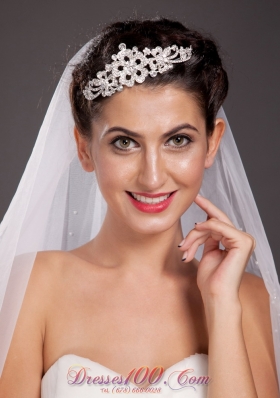 Tiara with Rhinestone Decorates Alloy for Wedding Bridal