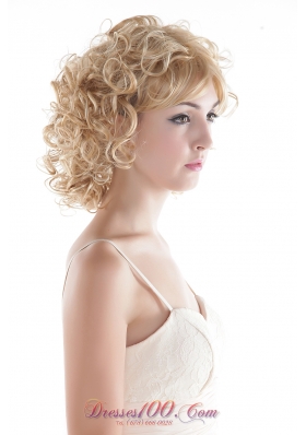 Blonde High Quality Synthetic Hair Wig Short Curly