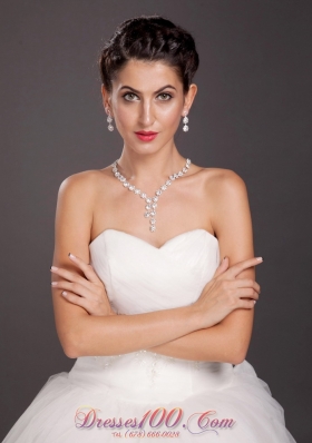 Crystal Jewelry Set Necklace and Earrings wedding