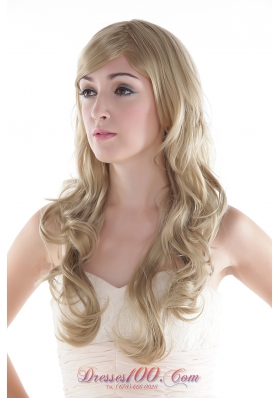 Blonde Curly Extra Long Top Synthetic Hair Wig