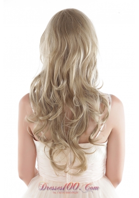 Blonde Curly Extra Long Top Synthetic Hair Wig