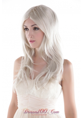 Long Gray Wavy Synthetic European Style Wig