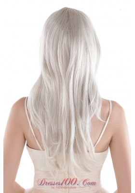 Long Gray Wavy Synthetic European Style Wig