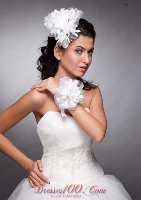 Organza and Taffeta Headpieces Bridal Wrist Corsage