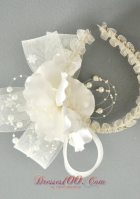 With Beading and Ribbons Tulle Women Hairband