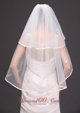 Two-tier Ribbon Edge Tulle Graceful Wedding Veil