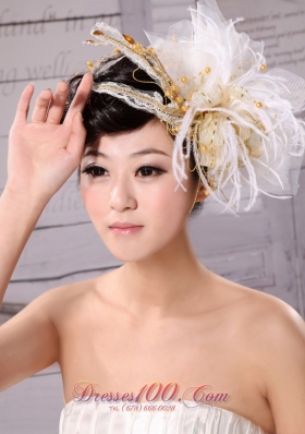 Feather Flower Hairpin Tulle 2013 Wedding Wear