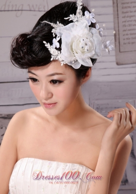 Imitation Pearls Women Fascinators Tulle and Chiffon