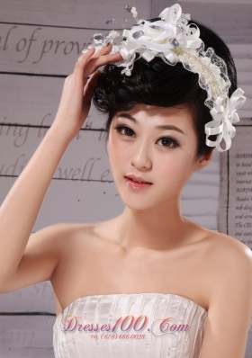 Tulle Silk Ribbon Women Wedding Outdoor Fascinator