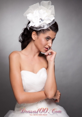 Floral Organza and Taffeta Wedding Party Headpieces