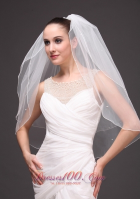 Two-tier Cut Edge Tulle Drop Bridal Veil