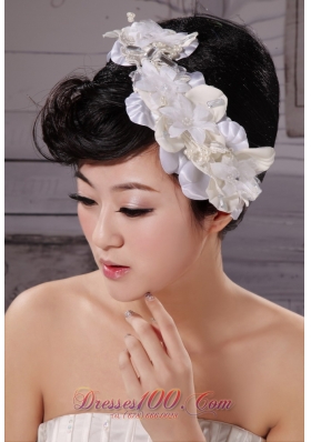 Imitation Pearls Hand Made Flowers Women Fascinator