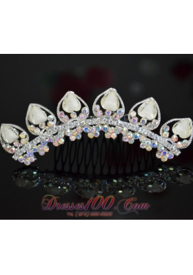 Customize Beaded and Rhinestones Ladies' Tiara