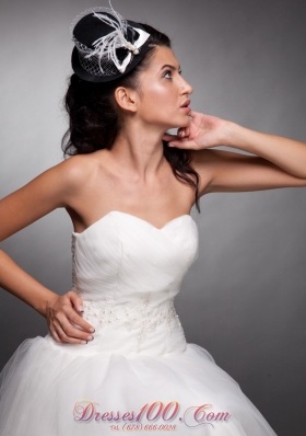 Women Hat Fascinators Black and White Net