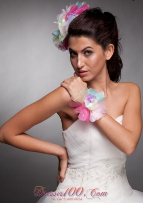 Colorful Organza Special Occasion Wrist Corsage