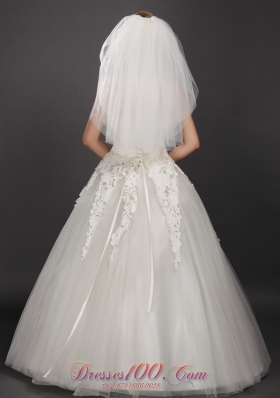 Scalloped Edge Three-tier Bridal Veils For Wedding