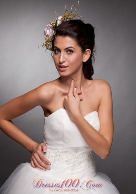 Baby Pink Bridal Headpieces Taffeta Hand Flower