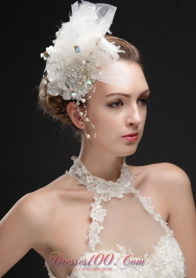 Feather Colorful Rhinestones Imitation Pearls Headpieces