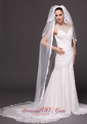 Three Layers Waterfall Bridal Veils For Wedding