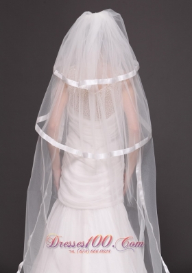 Three Layers Waterfall Bridal Veils For Wedding