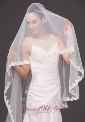 Two-tier Lace Edge Bridal Veils For Wedding Classic