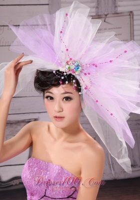 Corolla Large Hat Headpiece in Lavender 2014