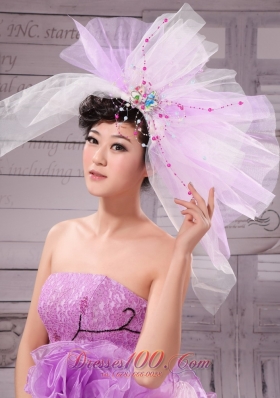 Corolla Large Hat Headpiece in Lavender 2014