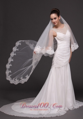 2013 Graceful Wedding Veil Tulle Laced