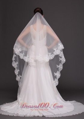 2013 Graceful Wedding Veil Tulle Laced