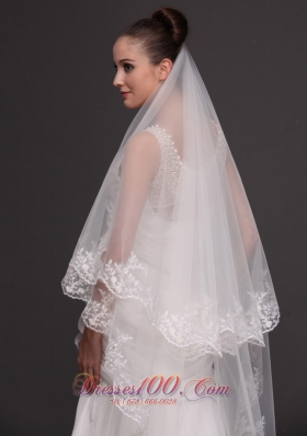 2013 Graceful Wedding Veil Tulle Laced