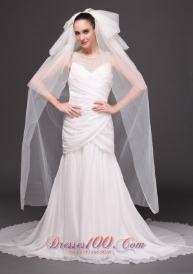 New Bridal Veils Four-tiered Wedding Tulle