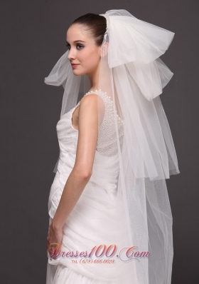 New Bridal Veils Four-tiered Wedding Tulle