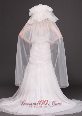 New Bridal Veils Four-tiered Wedding Tulle