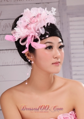 Rose Pink Headpiece 2013 Fully Beaded