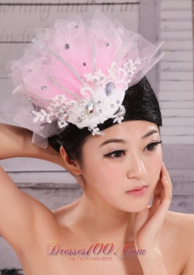 Baby Pink Headpiece Beaded 2013 rhinestones