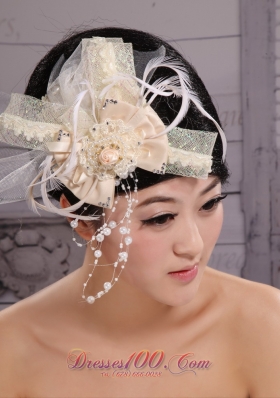 Headpiece Champagne Feather for Wedding