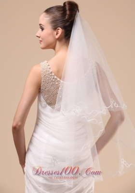 Royal Designer Tulle Ribbon Edge Bridal Veil