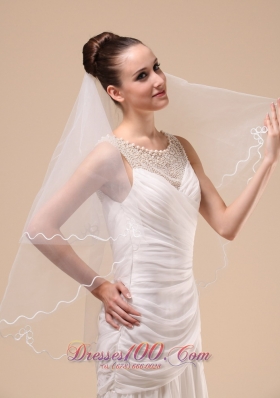 Royal Designer Tulle Ribbon Edge Bridal Veil