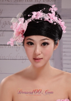 Pink Chiffon Bud Silk Pearl 2013 Net Flower