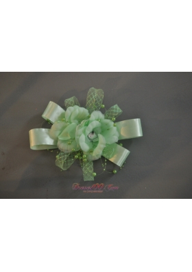 Taffeta Apple Green Handmade Flower Headpiece