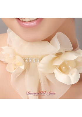 Wedding Accessories with Champagne Organza for Outdoor