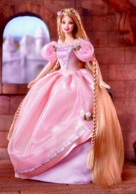 Barbie Doll Clothes Tulle Cap Sleeves With Long Hair