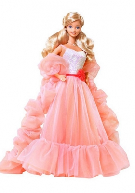 Watermelon Shawl Princess Barbie Doll Handmade Flowers